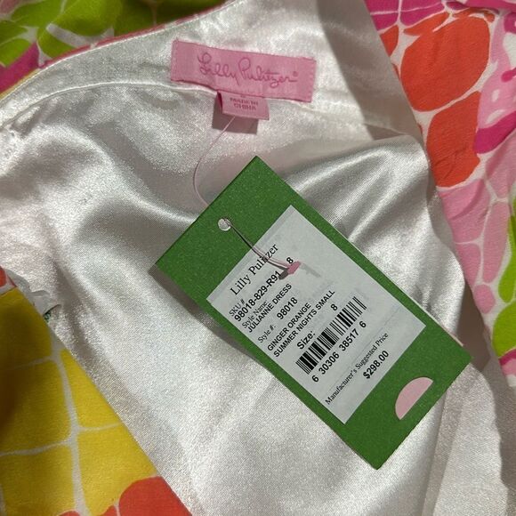 Lilly Pulitzer Julianne One Shoulder Dress Sz 8 Ginger Orange Floral - Picture 12 of 14